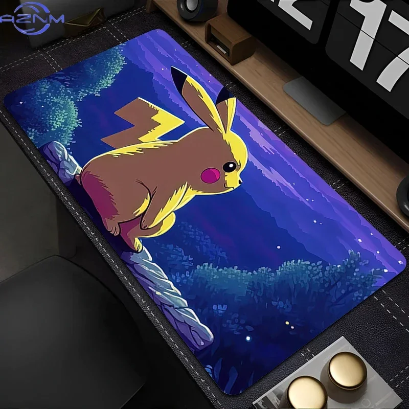 Mouse Pad Pokemon Pikachu Gamer Computer Desk Mat Modern Table Keyboard Laptop Carpet Big Gaming Designed specifically Mousepad