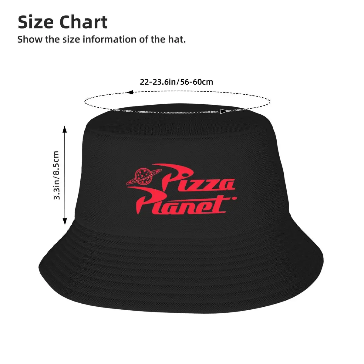 Pizza Planet Logo Bucket Hats Panama Hat Children Bob Hats Hip Hop Fisherman Hats Summer Beach Fishing Unisex Caps