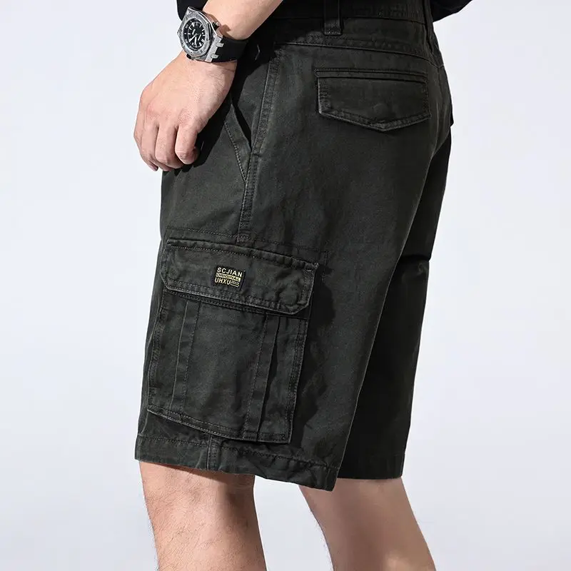 

JXN2030 Summer new American work shorts men tide cotton loose casual five-minute trousers thin section of breathable straight