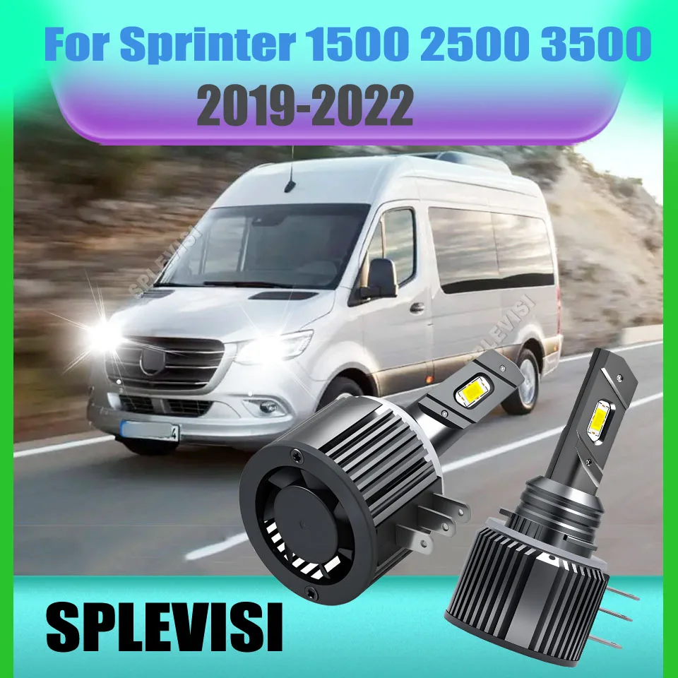 2Pcs Car Headlight LED Lamp 6000K H15 LED High Beam/DRL Day Running Light Canbus For Mercedes Benz X156 X204 Metris Sprinter