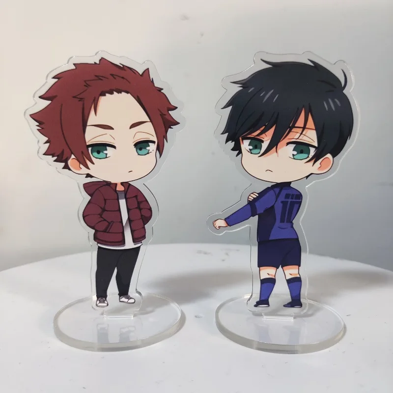 10CM BLUE LOCK Anime Figures Cosplay Acrylic Double-Sided Stands Model New Creative Desk Decor Cute Standing Sign Toys Fans Gift