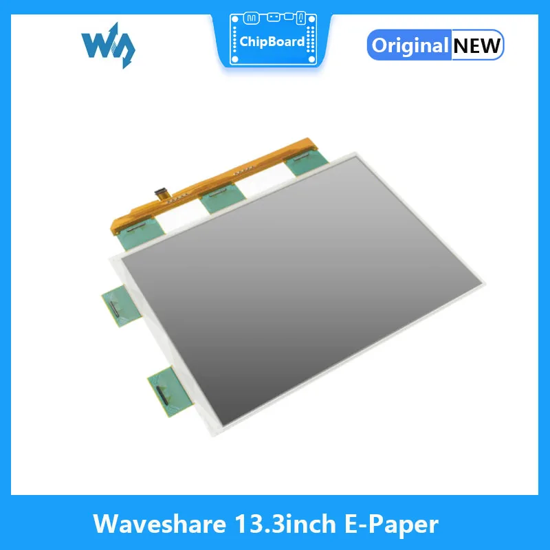 Waveshare-E-Paper Raw Display para Raspberry Pi, sem PCB, 16 escalas cinzas, porta paralela, 1600x1200 pixels, preto e branco, 13.3in