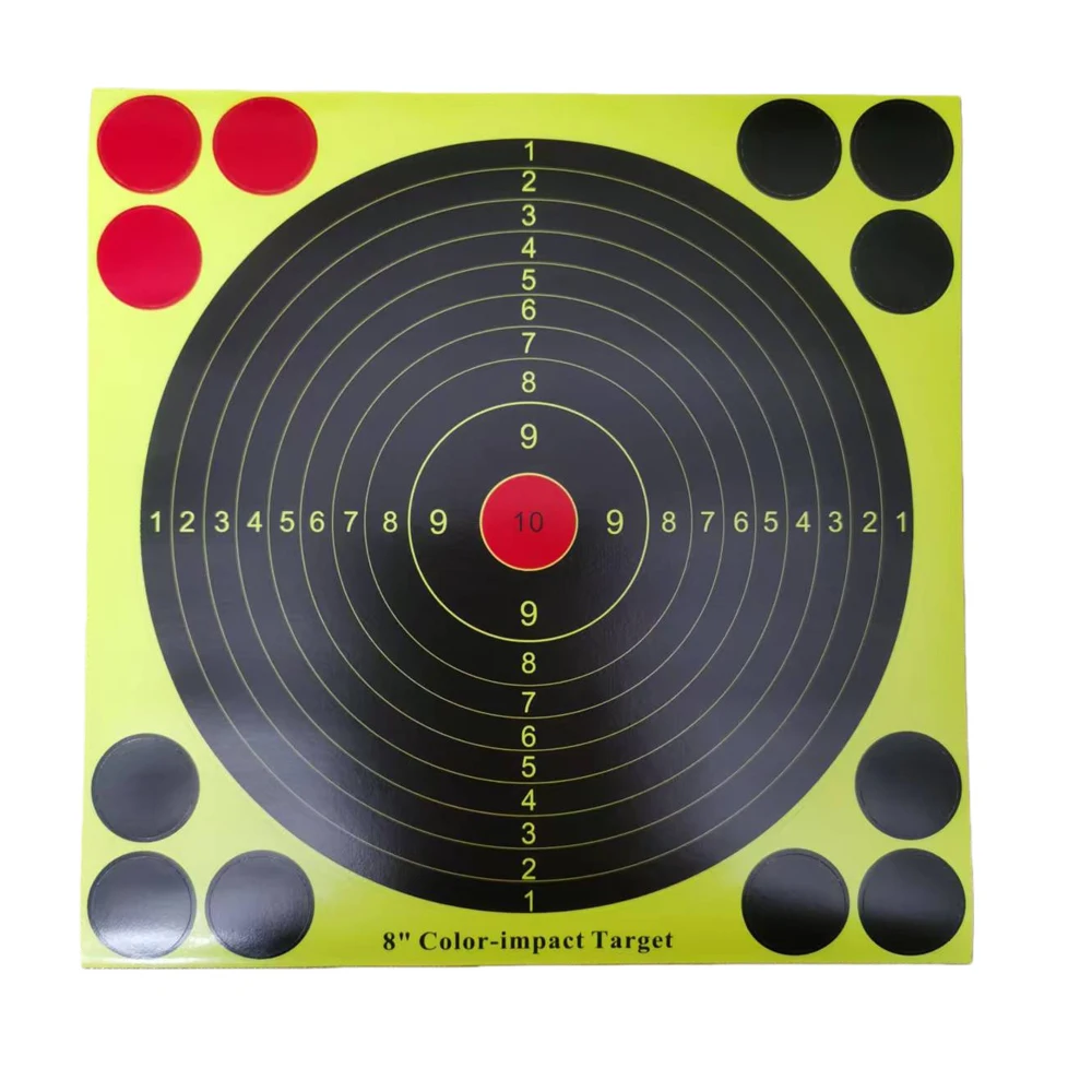 8*8 inches, Multiple Styles Available, 10 Pcs/Pack, Hunting and Shooting Practice Splatter Color-Changing Target Stickers