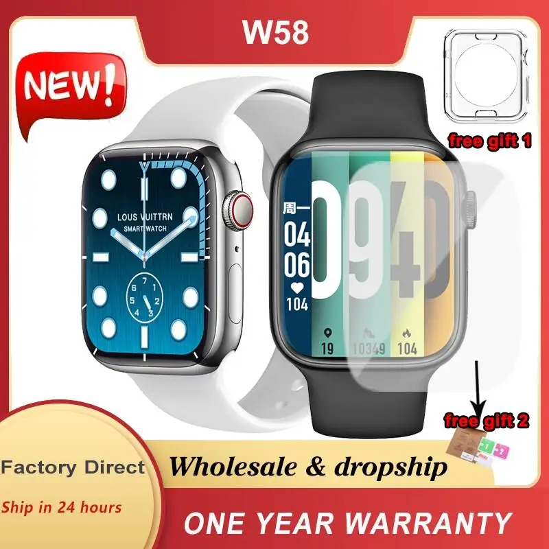 New W58 Smart Watch Men 2.13 inch IWO Series 8 ECG NFC Siri Bluetooth Call Wireless IP68 Waterproof 45MM Women Smartwatch PK W57