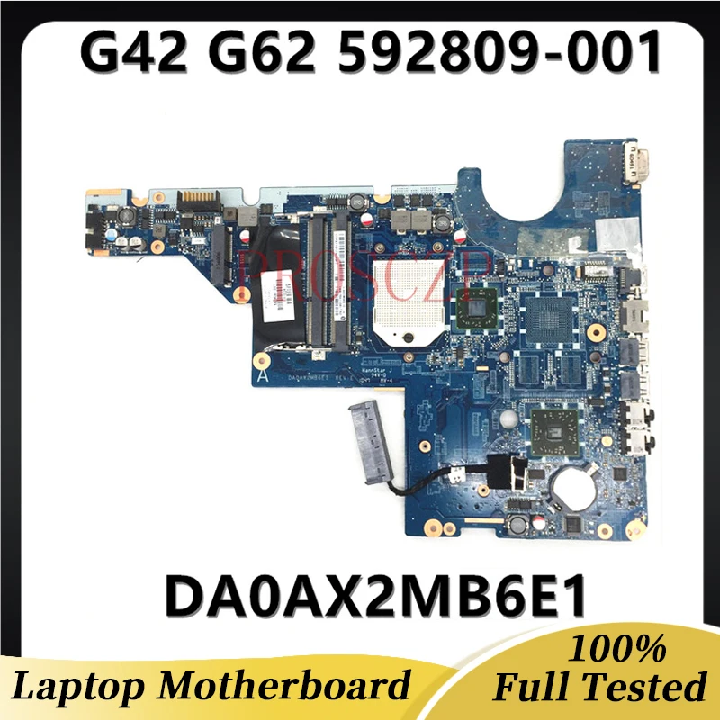 

592809-001 592809-501 592809-601 Mainboard For HP G42 G62 CQ42 CQ62 Laptop Motherboard DA0AX2MB6E1 REV E DDR3 100% Fully Tested