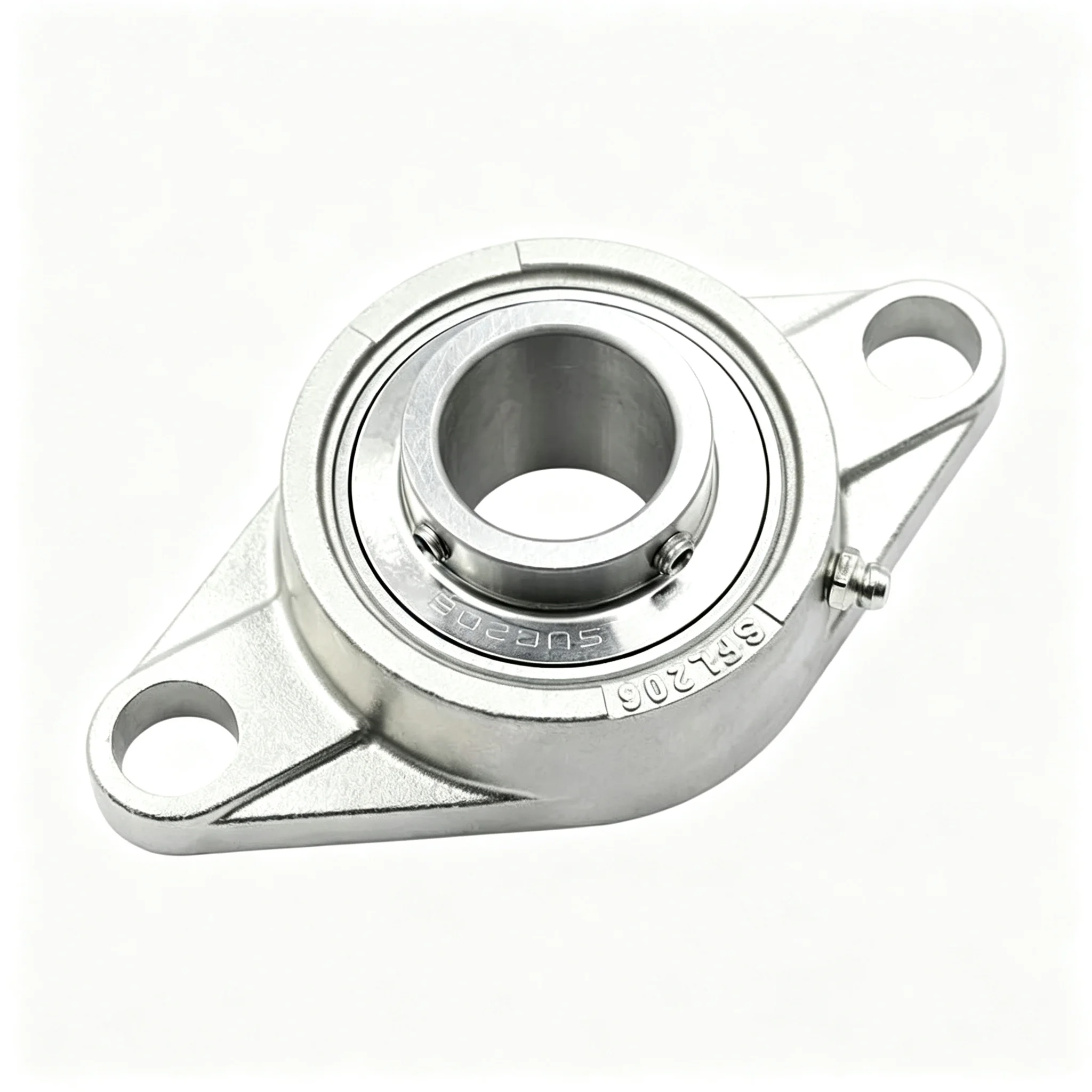 SUCFL201 SUCFL202 SUCFL203 SUCFL204 SUCFL205 SUCFL206 SUCFL207  Series Stainless Steel Diamond Flange Pillow Block Bearing
