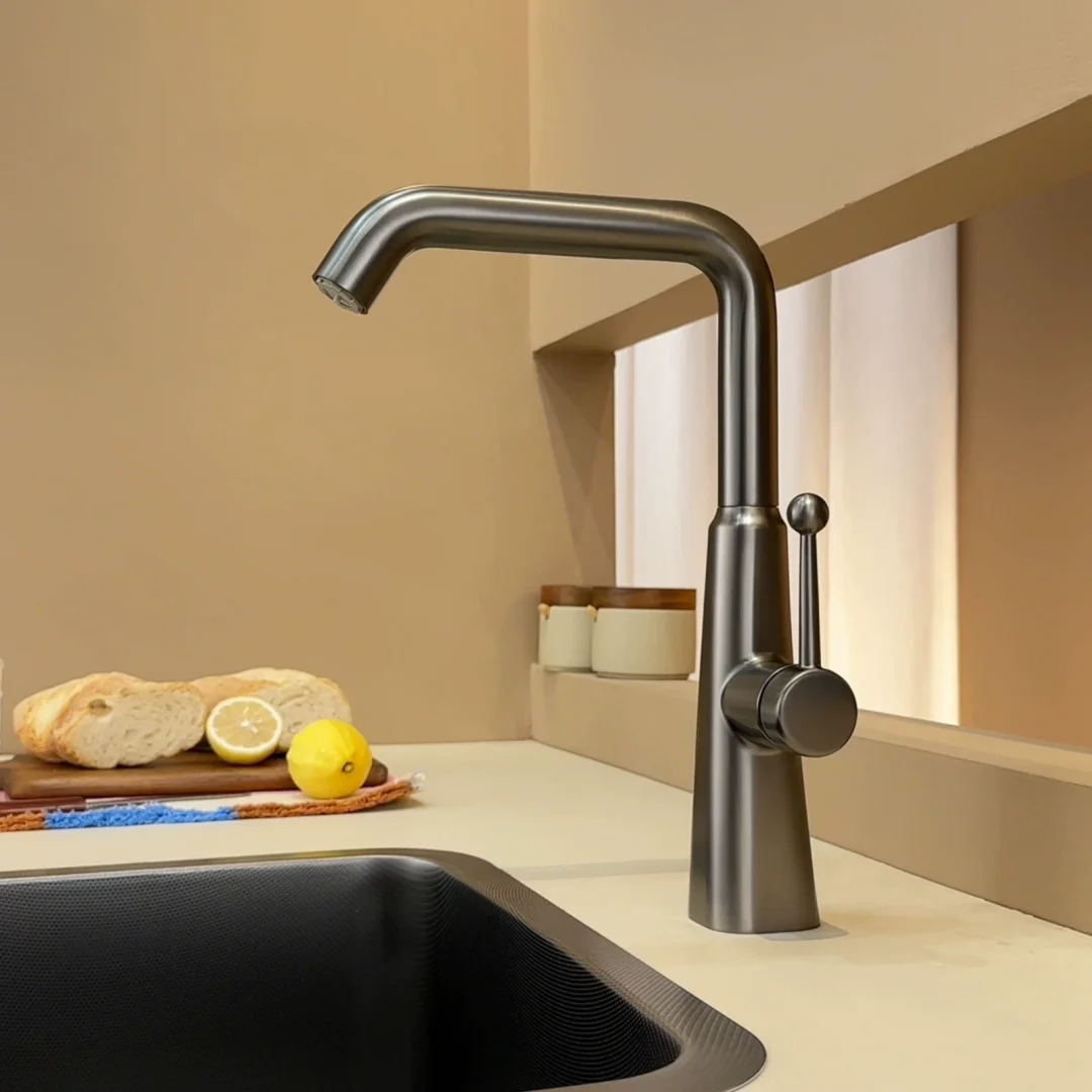 

Brushed Gold Torneiras Bathroom Faucet Grey Basin Faucet Brass Nickel Sink Faucet Basin Taps Hot Cold Lavotory Mixer Tap Crane