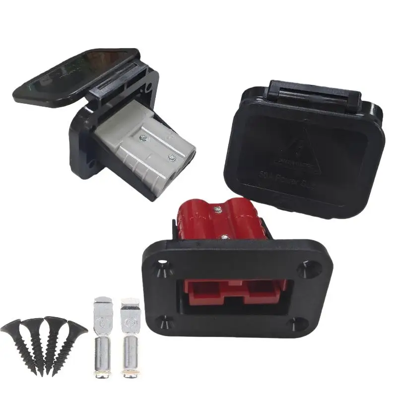 ●1 Set 600V Quick Plug Car Battery Power Connectors 50A Battery Charging Connector Kit Forklift Wire Cable Connector