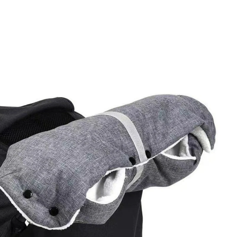 겨울 유모차 장갑, 따뜻하고 방풍 및 내한성, 두꺼운 손 커버, 방수 외부 레이어, 양털 안감