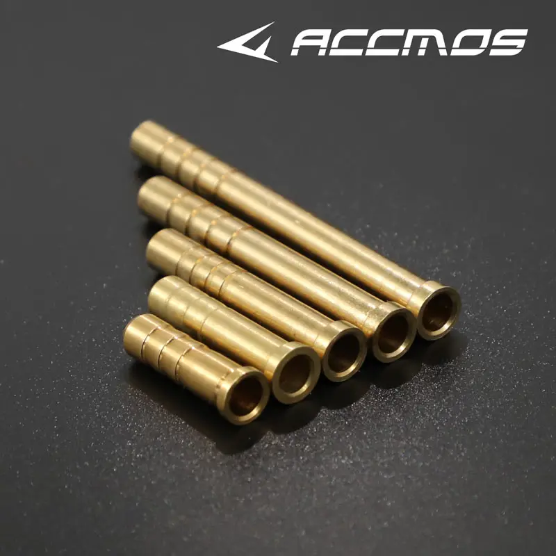 Image 6: 12 pièces de poids de flèche en aluminium et cuivre, diamètres 3.2/4.2/6.2/8.0 MM, pour insert, outsert et nocks à broche, taille S/L, accessoire de tir à l'arc DIY