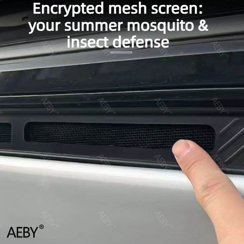 AEBY For Chery ICAR V23 Front Bumper Grille Mesh Black ABS Clip On Bug Screen Stone Guard Car Exterior Accessories