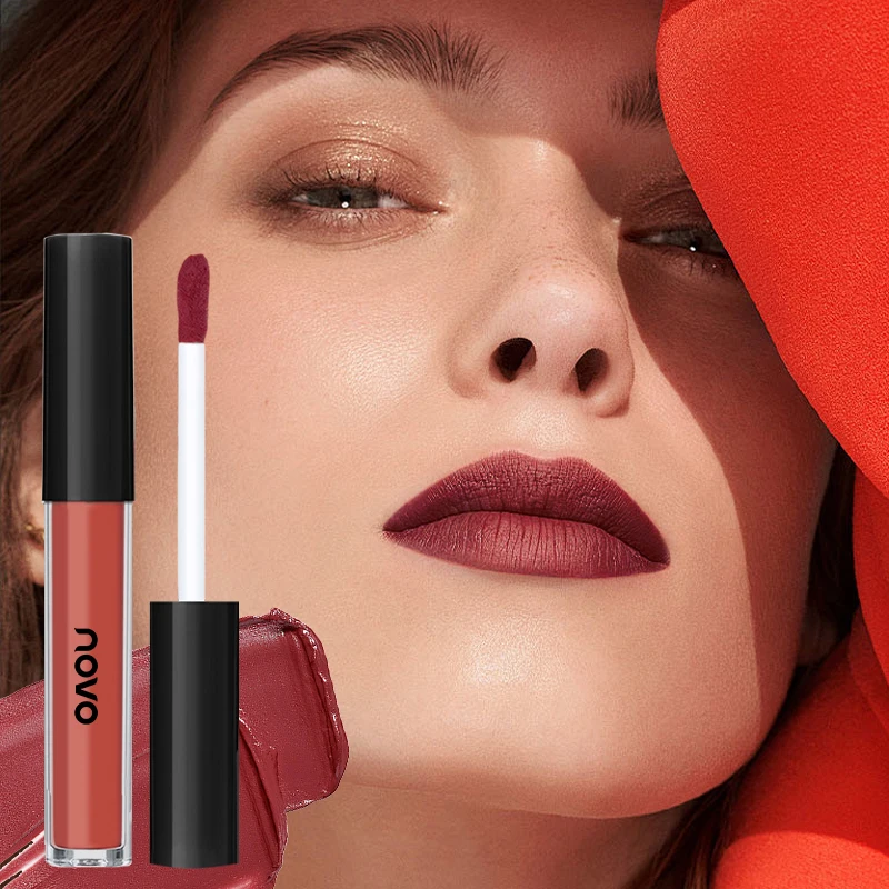 أحمر شفاه سائل غير لامع، ملمع شفاه رذاذ الماء، مقاوم للماء والعرق، كوب غير لاصق، ملمع شفاه عالي الصبغة