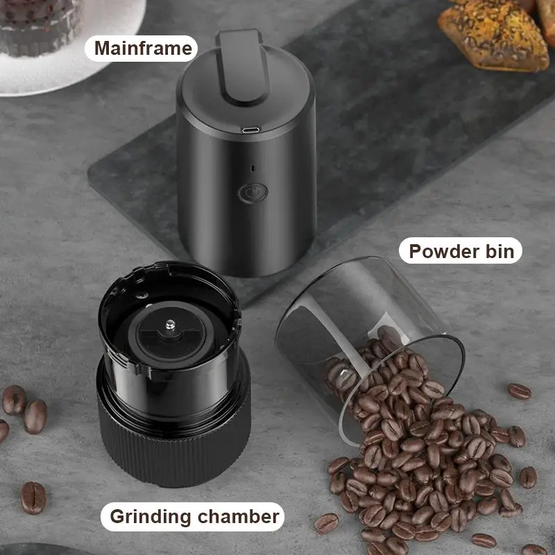 DMWD Household Coffee Grinder Grains Spices Grinding Machine Bean Mill Powder Maker Food Crusher Herbs Cutter ReChargable