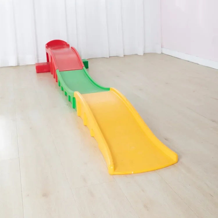 Indoor and Outdoor Kindergarten Slide Car Children's Three Stage Slide Ski Plastic Track Toy Car Children's Amusement Equipment