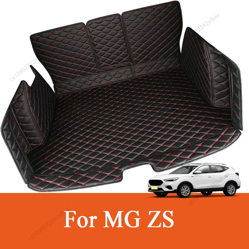 カスタムレザー車のトランクマット-mg-zs-2017-2020-用-リアトランクフロアマットトレイカーペット-耐摩耗性-お手入れ簡単-傷つきにくい