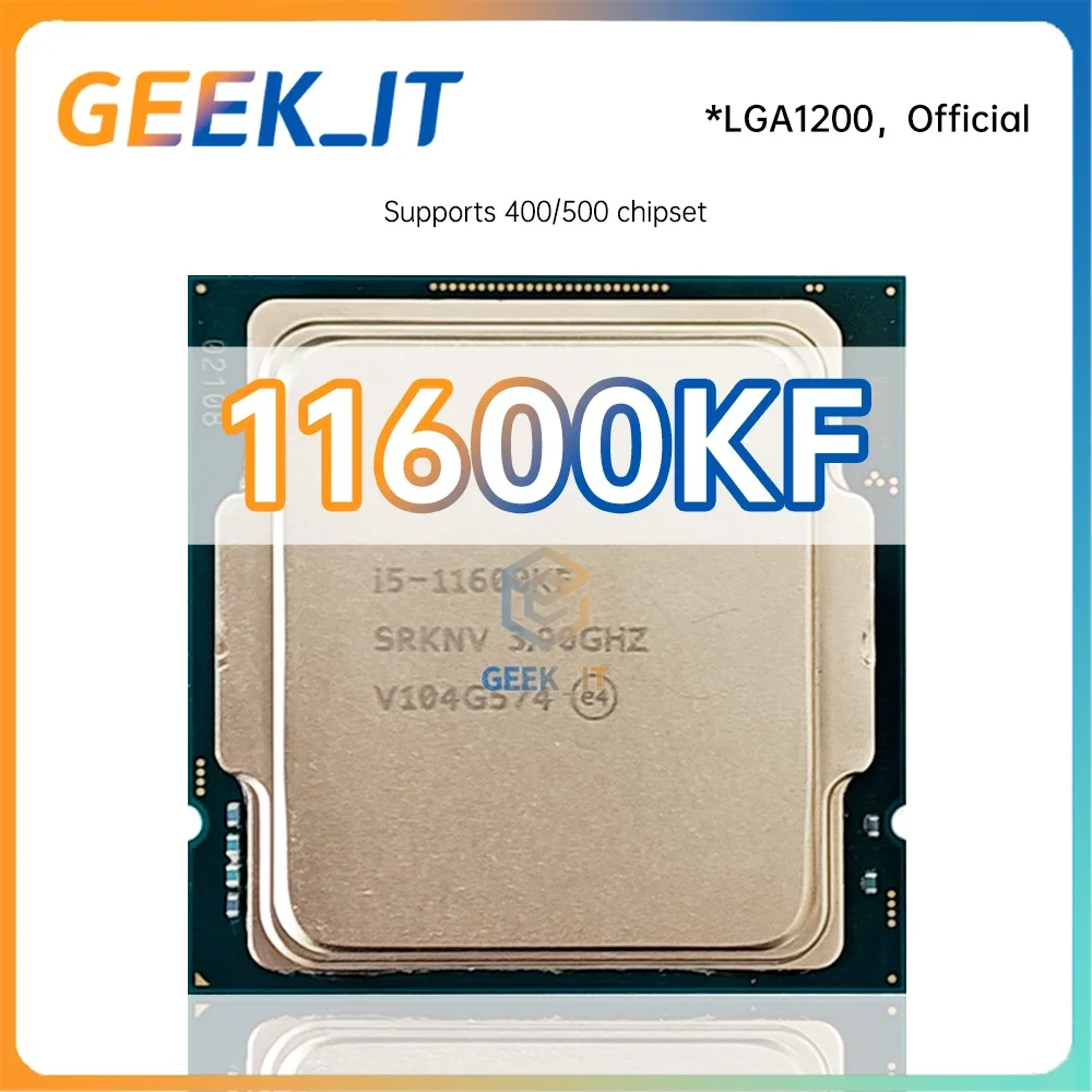 Original Core i5-11600KF SRKNV 3.9GHz 6C / 12T 12MB 125W LGA1200 i5 11600KF For 400/500 Series Board