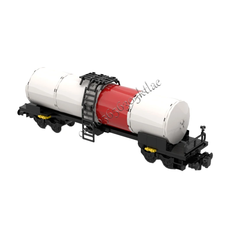 مدينة نموذج سيارة MOC قوالب بناء 4-محور السكك الحديدية خزان الشحن عربة وحدات التكنولوجيا الهدايا عطلة تجميع ألعاب أطفال البدلة #5
