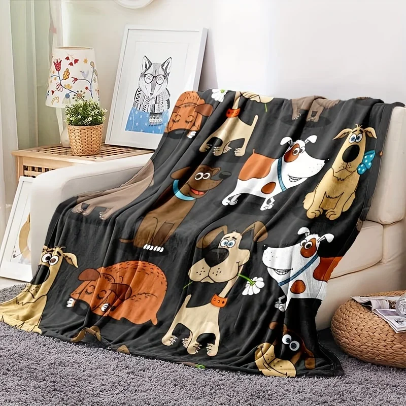 Autumn Pumpkin Flannel Blanket Colorful Acorn Pattern Ultra Soft Comfortable Flannel Blanket Ideal For Bed Sofa Couch Halloween