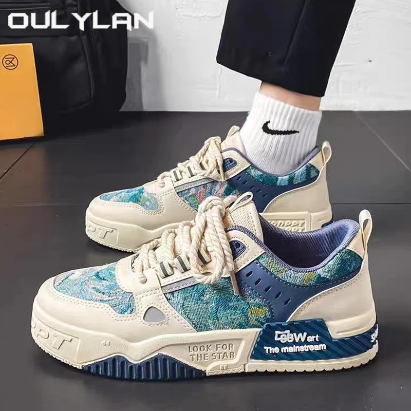 

Oulylan Colorful Color Shoes for Men New Breathable All-match Shoes Summer Casual Fashion Sneakers Outdoor Sneakers