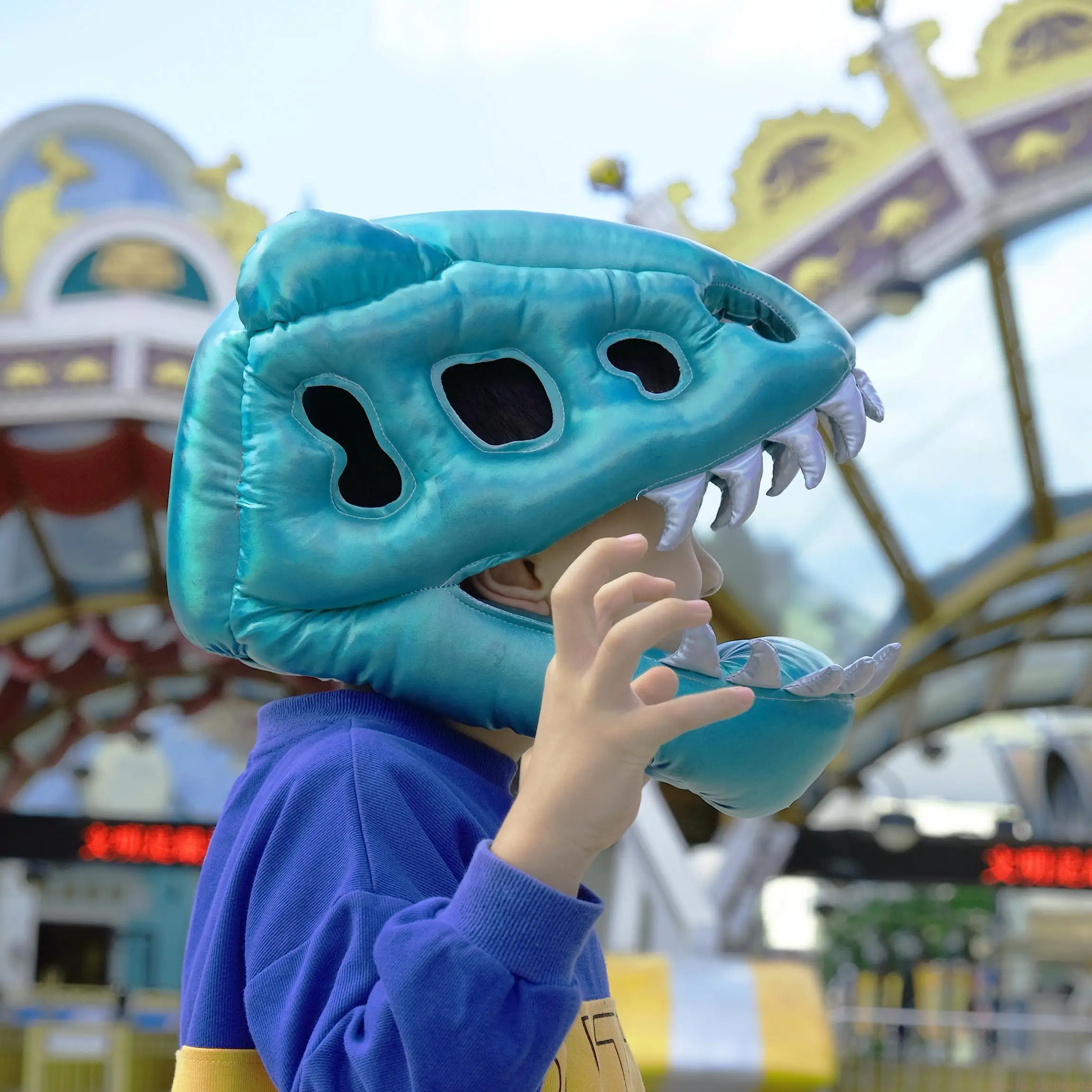 

Головной убор в шляпе динозавра-тираннозавра, красочная модная гарнитура с динозавром, сувенирные игрушки в подарок