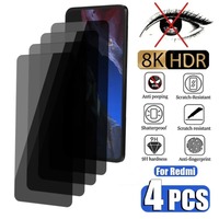 4PCS Anti-Spy Screen Protector For Redmi Note 13 12 11 10 Pro 11S 8T 5G Privacy Tempered Glass For Redmi 13C 12C 10C 10 9A 9C