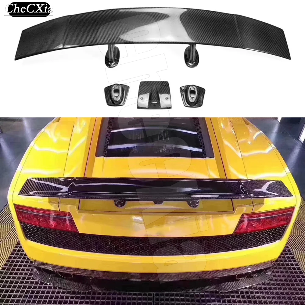 For Lamborghini Gallardo LP550/LP560/LP570 2007-2014 Real Carbon Fiber Rear Trunk Lip Spoiler FRP / Forged Carbon Rear Spoiler