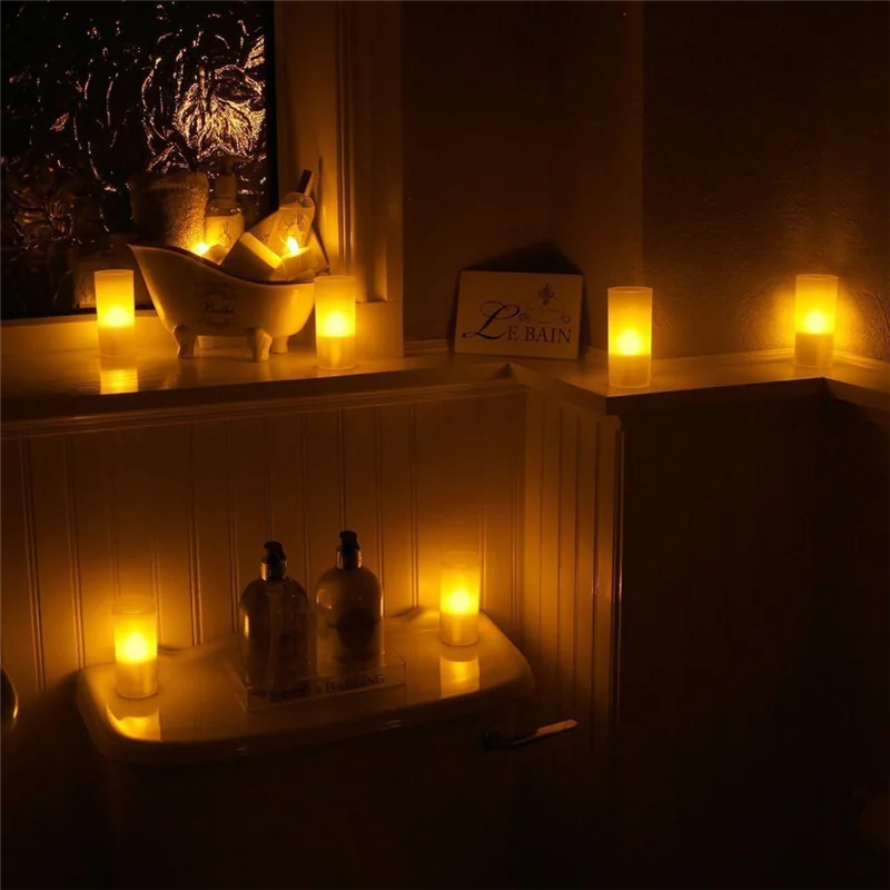 

ABGG-For HOME Party Romantic Rechargeable Tea Light Candles With Remote Timer–Suitable For Restaurants, Weddings, Christmas