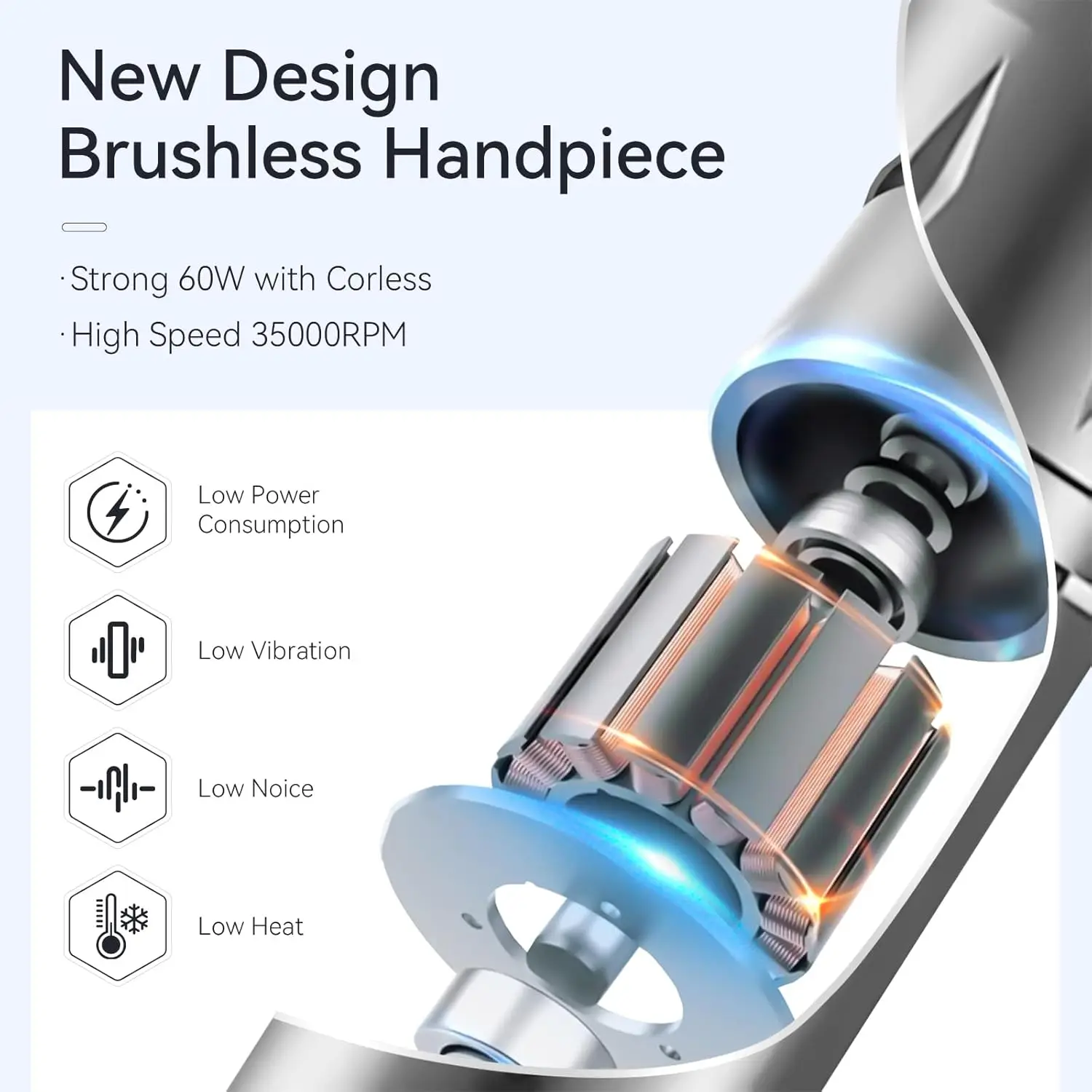 Trapano Elettrico Ricaricabile per Unghie 35000 RPM, Strumento Professionale per Manicure, Ricambio per Lima Elettrica