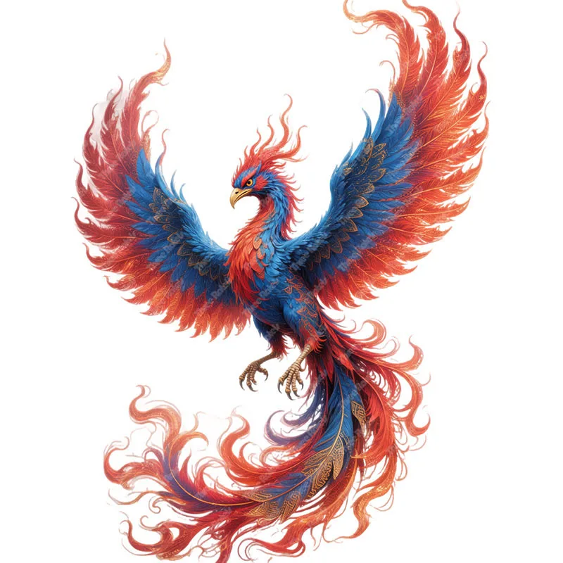 Three Ratels CD257 Flame Wings Colorful Phoenix wall stickers for home decoration personalizedcar decals