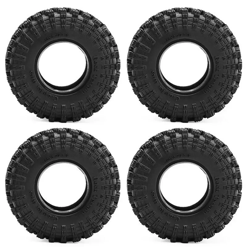 4개 1.3인치 소프트 스티키 고무 타이어 (1/24 1/18 SCX24 TRX4M RC 크롤러 자동차용), RC 1.3인치 고무 타이어 태아 피부