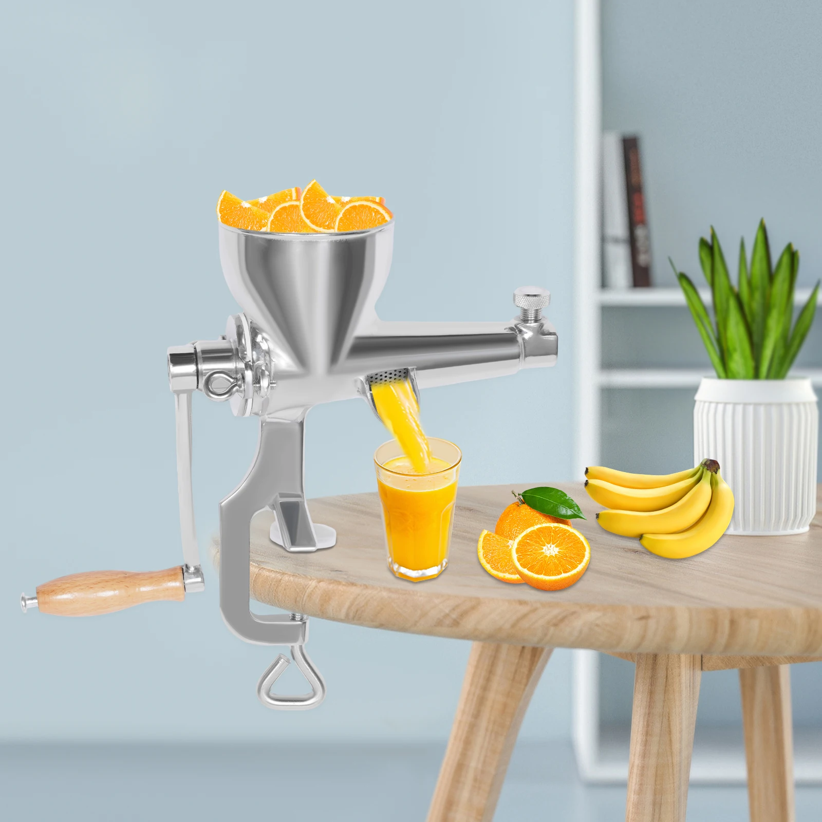 

Stainless Steel Manual Fruit Vegetable Juicer Portable Multifunctional Wheat Seedling Juicer Kitchen Tools