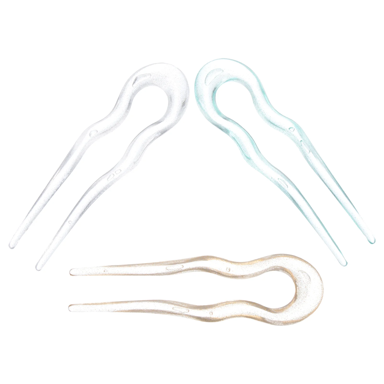 

Double Prong Hair Sticks Vintage Hairpin Clips for Buns Dense Pins Miss Barrettes