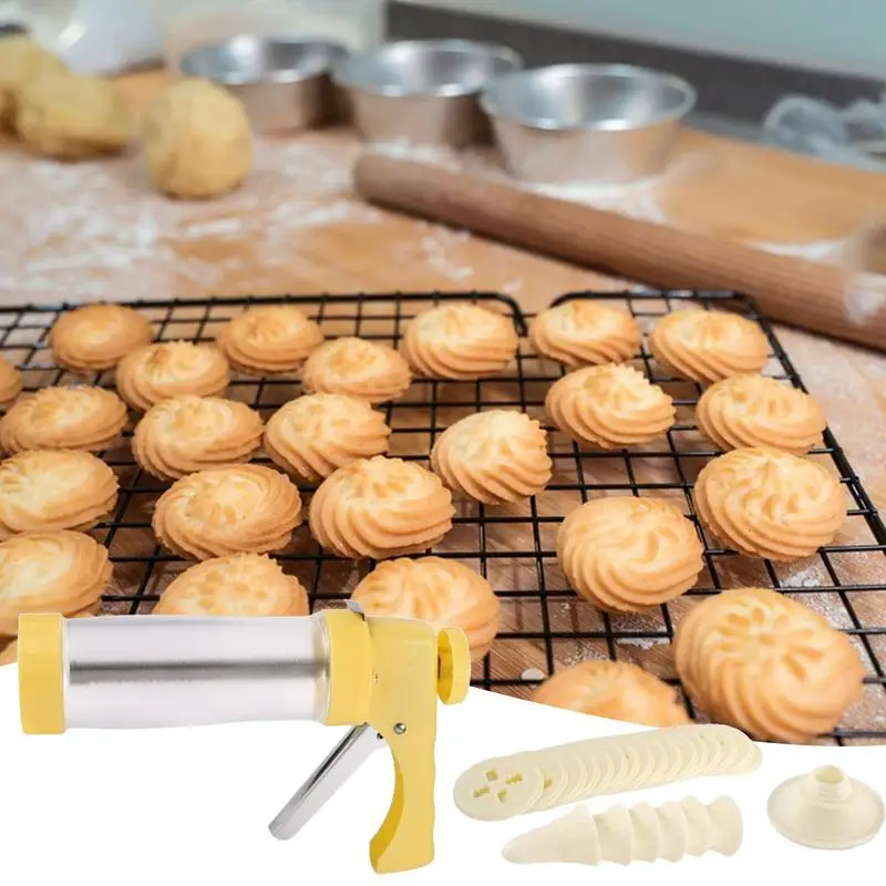 Stainless Steel Cookie Press Kit for Baking