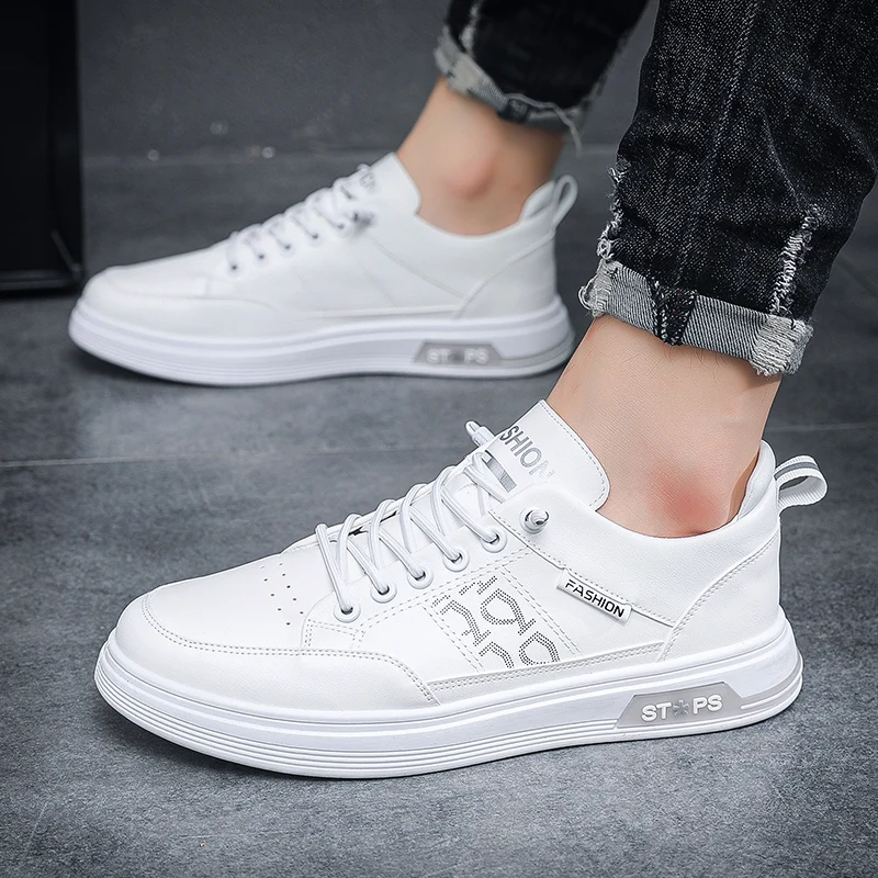 

Мужская вулканизированная обувь, весенне-осенняя дышащая удобная обувь на плоской подошве со шнуровкой, сверхлегкая повседневная обувь на плоской подошве для фитнеса и прогулок