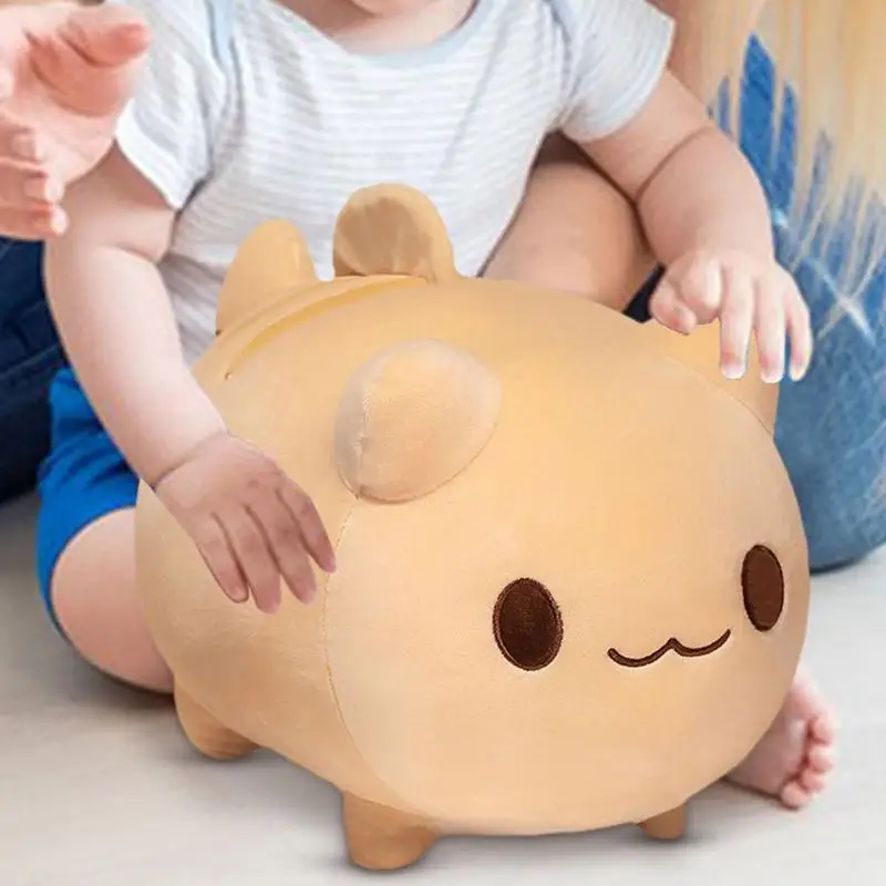 Dierlijke kussens Cartoon pluche sierkussen Knuffelen Kitten Pop Creatieve tafeldecoratie voor slaapkamer woonkamer werk