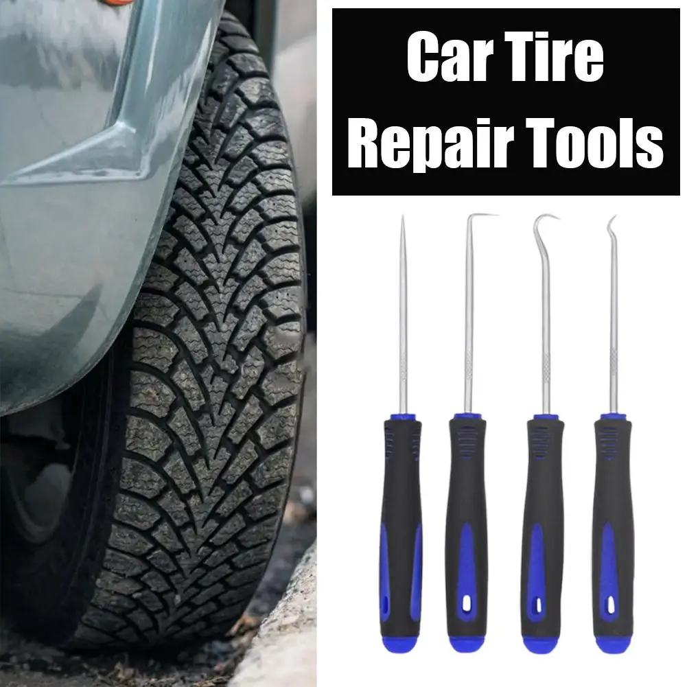 4PCS 165mm Car Oil Seal Screwdriver Set Hose Removal Hook Set O Seal Gasket Puller Remover Pick Hooks Car Repair Tools