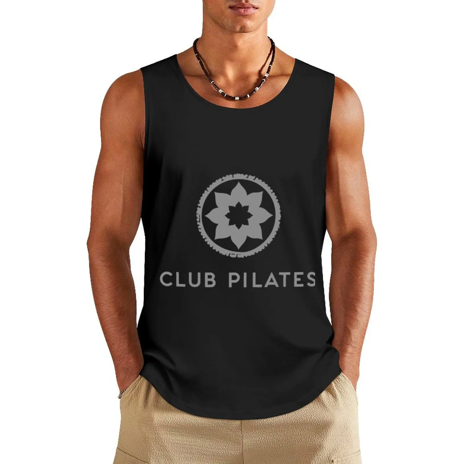 Club Pilates Distressed Grey Logo51 Tank Top anime cotton t-shirts man T-shirts men sleeveless Men's t-shirts