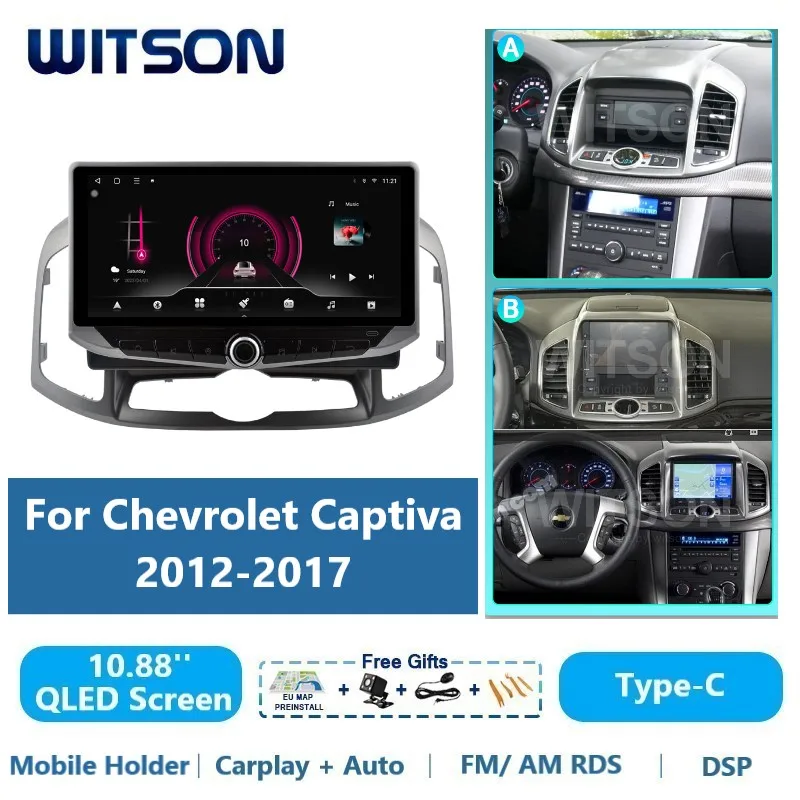 

Автомобильная стереосистема QLED Android мультимедийная для CHEVROLET CAPTIVA 2012-2017 Carplay Автомагнитола GPS WiFi автомобиль WITSON головное устройство