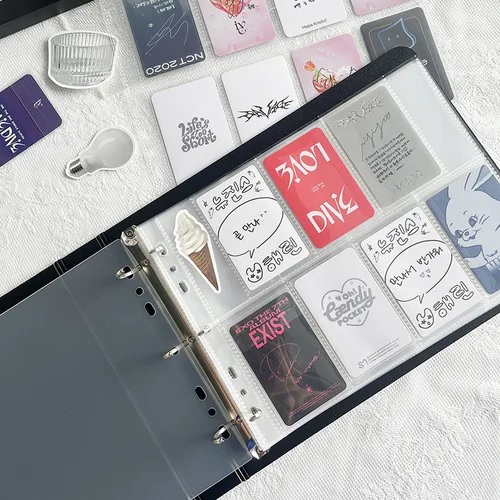 Imagen 2 del producto MINKYS-carpeta de tarjetas fotográficas Kpop en forma de D, 7/8 espacios, gran capacidad, álbum de sesión fotográfica de ídolo, carpeta de tarjetas fotográficas, libro para coleccionar