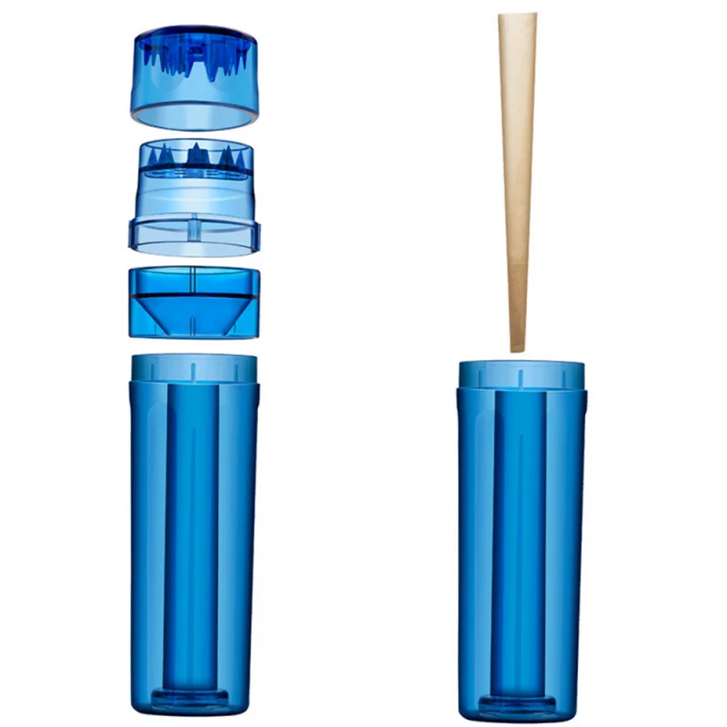 1pc moedor de plástico jar pc dispositivo de fumar tudo-em-um