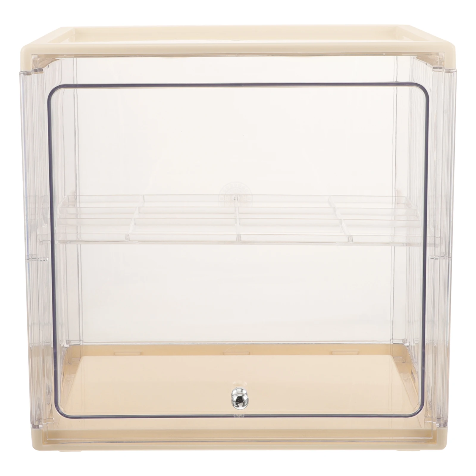 

Bread Storage Box Double Layer Clear Plastic Bread Bin Kitchen Countertop Organizer Large Capacity Kitchen Organizer