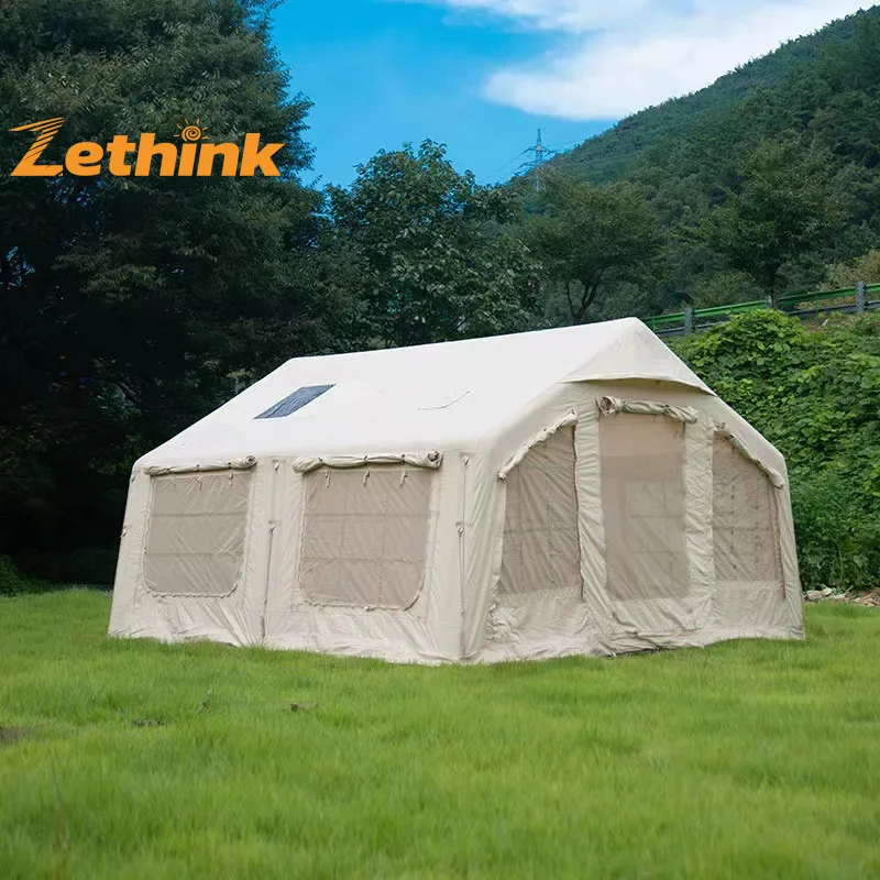 Large Inflatable Air Tourist Tent, Large Canvas Tents, Factory Glamping Cabin, Camping, Outdoor, Waterproof, 4 or 6 People