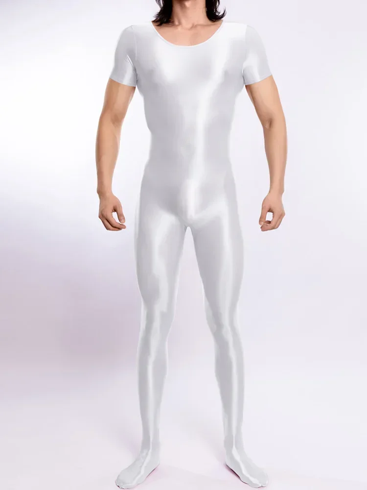 Combinaison en Satin Brcorporelle et Lisse à Haute artificiel asticité, Vêtement à Manches Courtes, Unisexe, Justaucorps Zentai Club