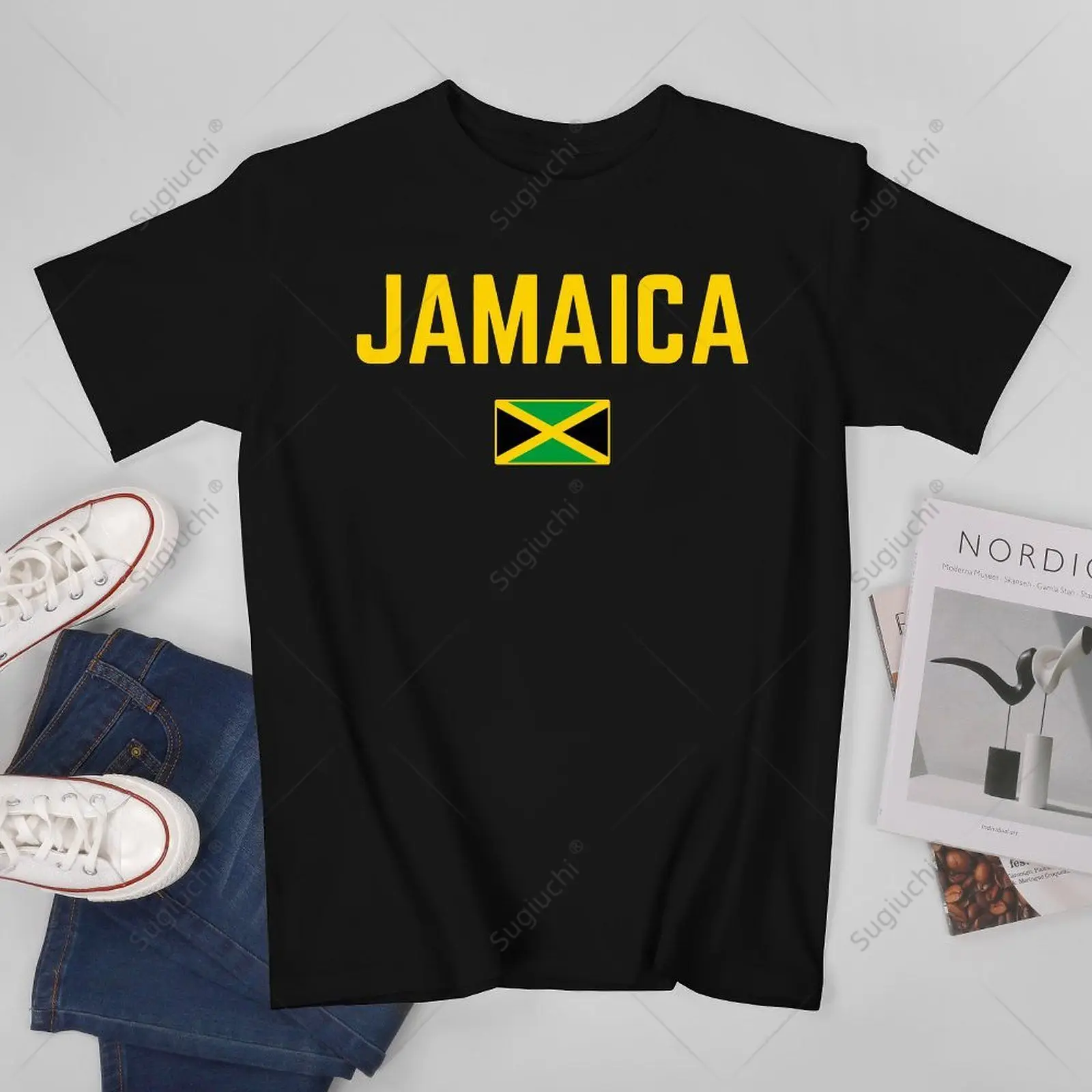 Unisex Men JAMAICA Flag JAMAICA Tshirt Tees T Shirts Women Boys 100% Cotton T-Shirt