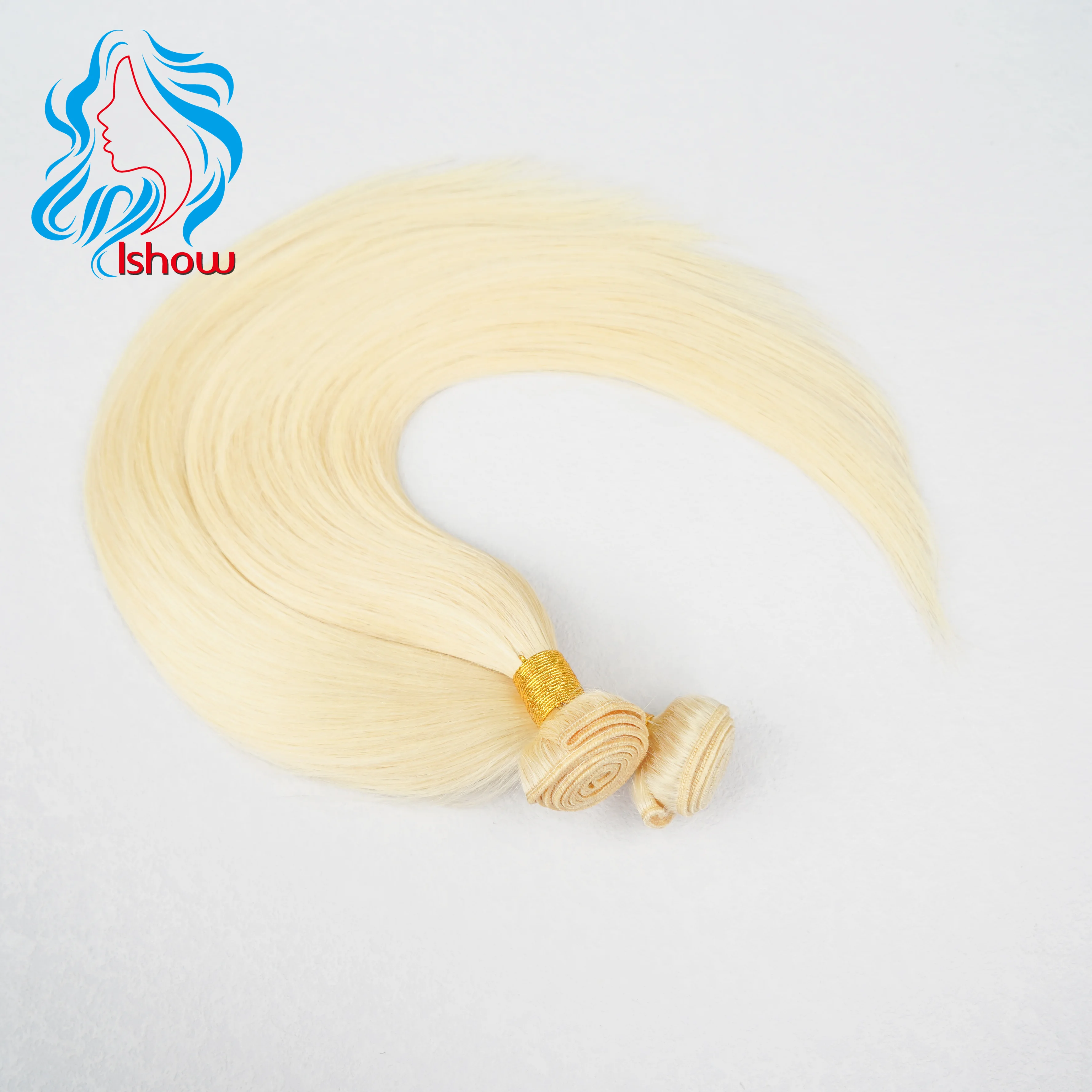 Bundel rambut manusia lurus pirang 613 ekstensi rambut Remy untuk wanita madu pirang rambut Brasil tenunan 10-30 inci 50g 100g