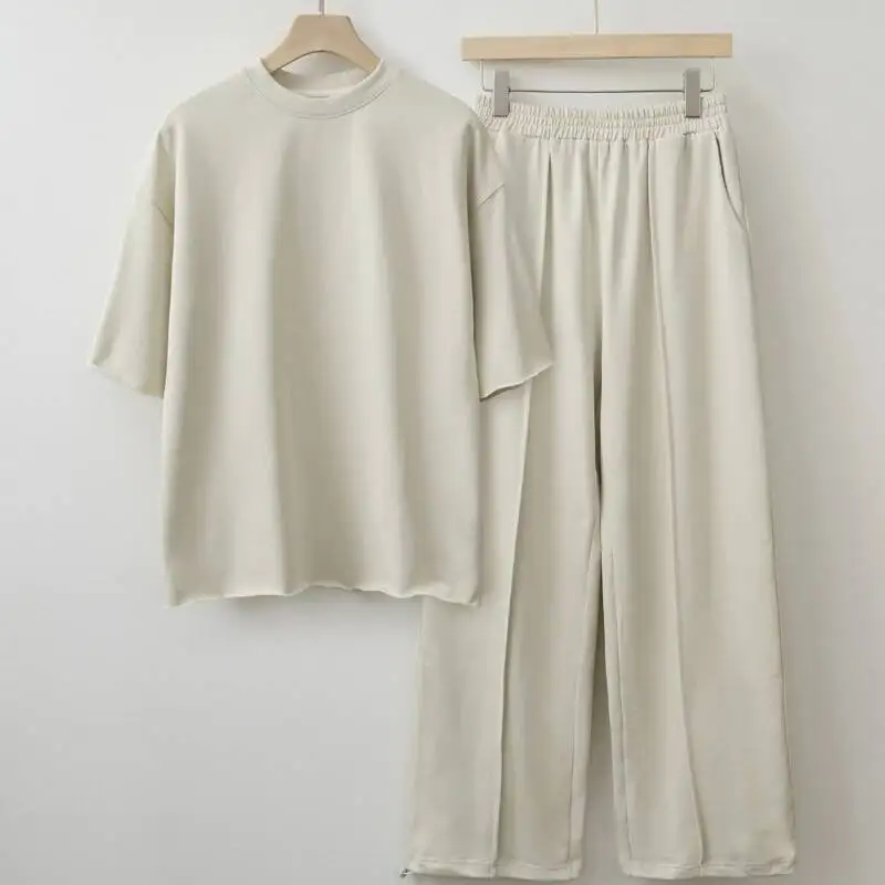 

2025 New Arrival Women Cotton T-Shirt Pants 2 Piece Clothing Sets