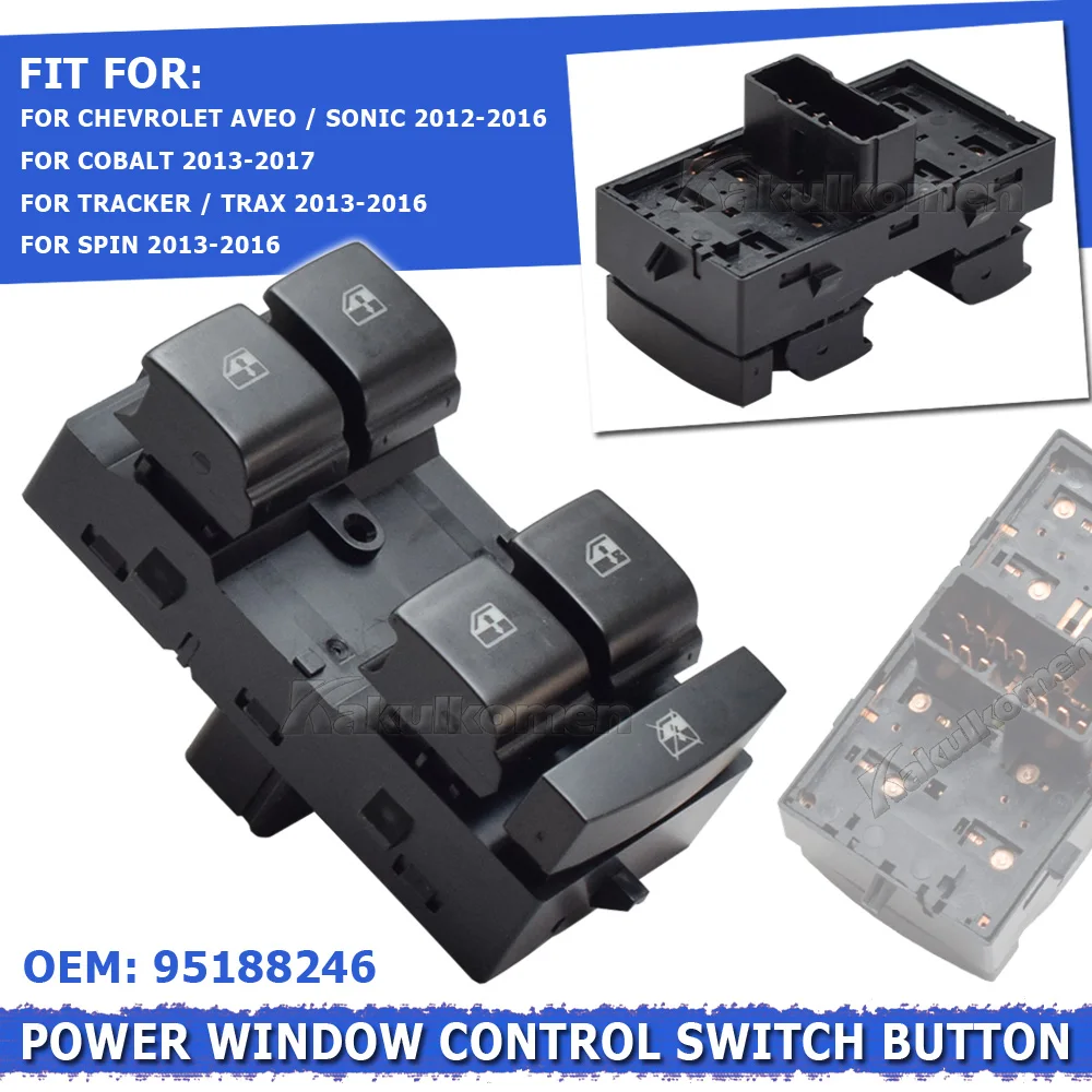 مفتاح تحكم عالي الجودة 12 دبوس كهربائي رافع النافذة الرئيسي للطاقة الكهربائية لشيفروليه أفيو تعقب الكوبالت الصوتي/تراكس
