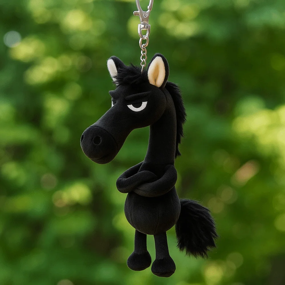 

Pony Cartoon Simulation Horse Stuffed Cute Design Exquisite Craftsmanship Pony Fantasy Style White Black Color Birthday Gift