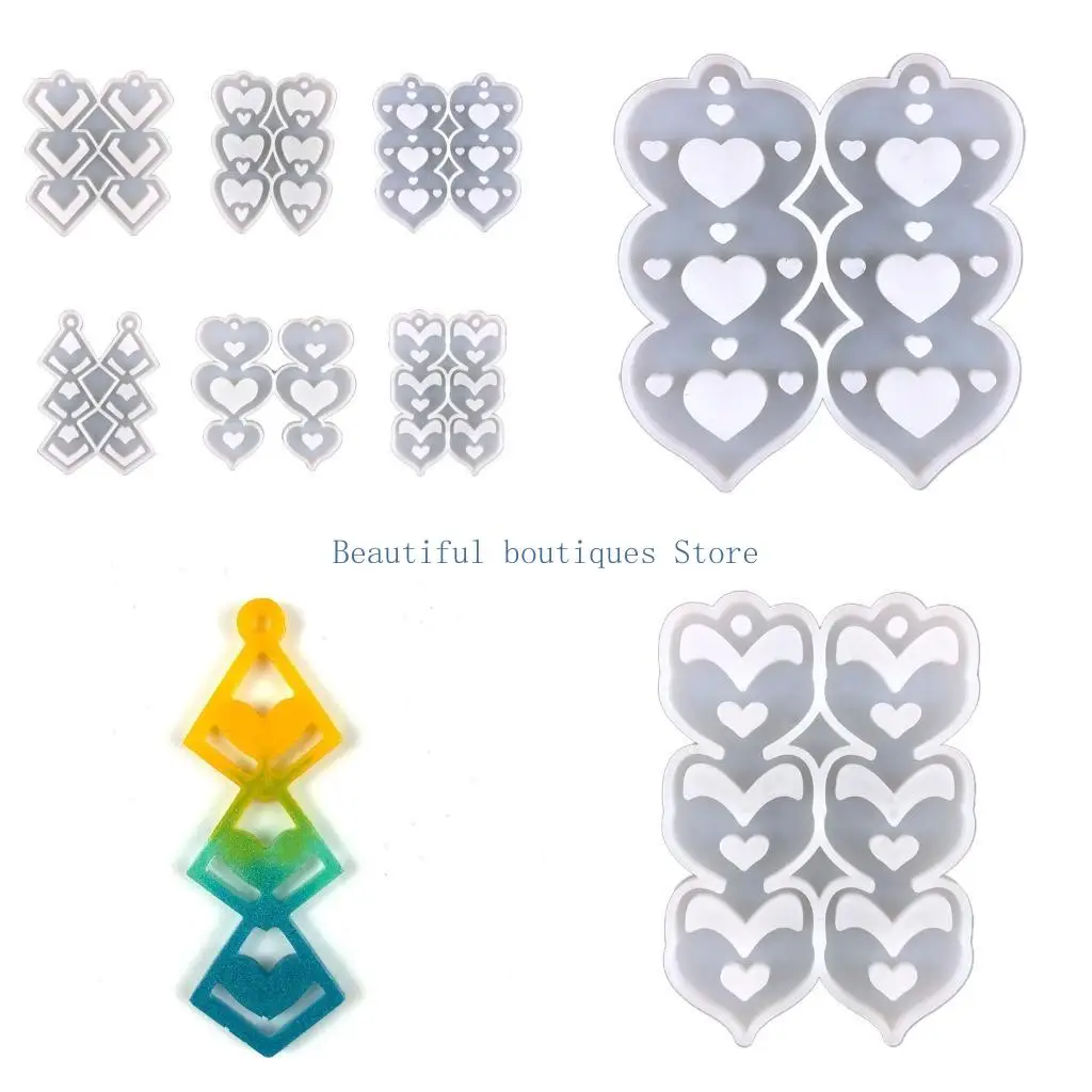 

U4LF Подвесная барабанная канала Силиконовые плесени DIY Силиконовая смола орнамент для начинающих инструментов