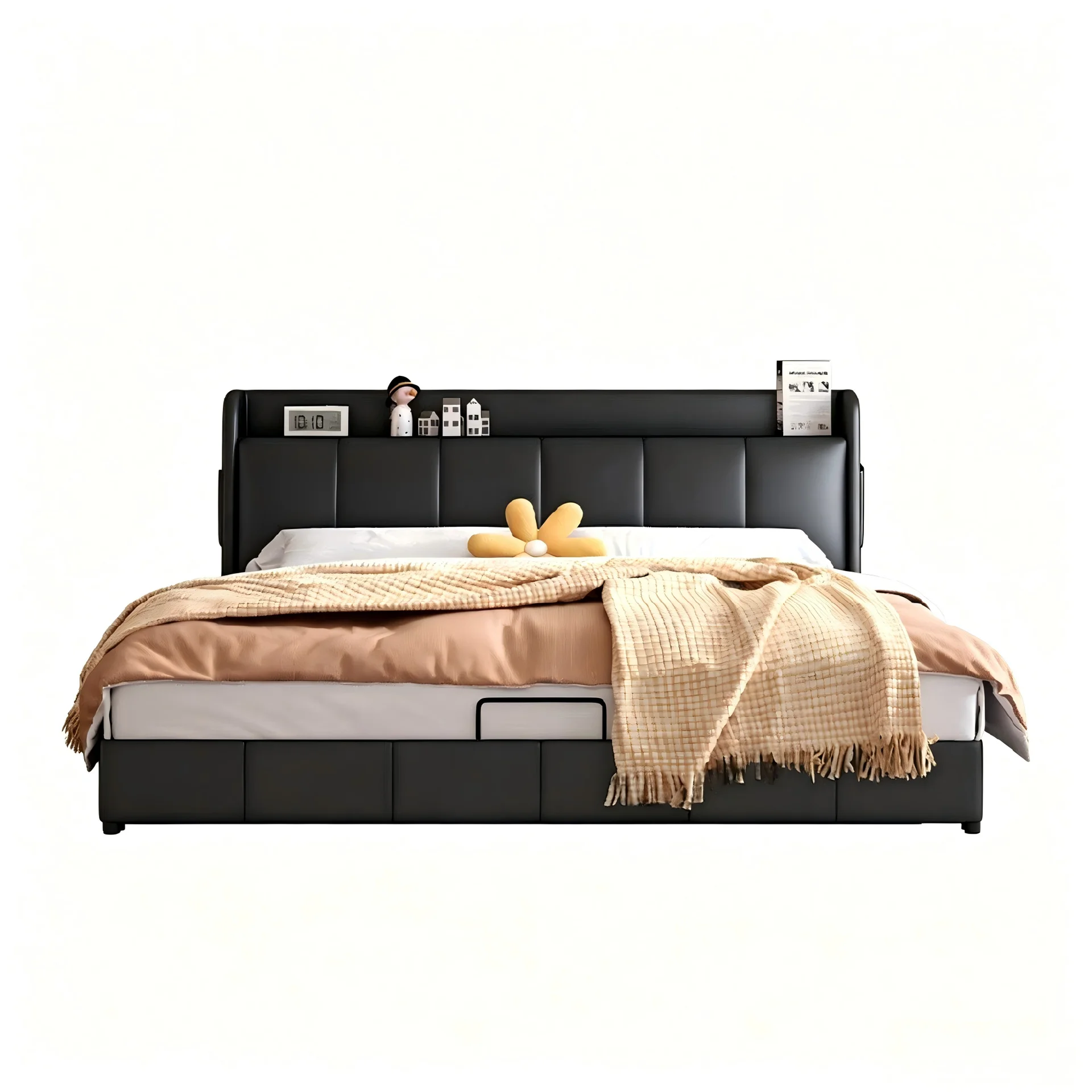Modern Design Queen Size Bed Home Furniture Bedroom Set Hotel Apartment Bed with Drawers Storage King Bed - view 5